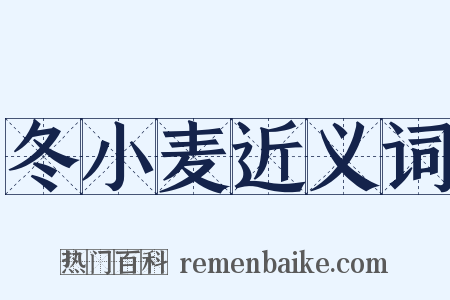 冬小麦近义词是什么意思的图片